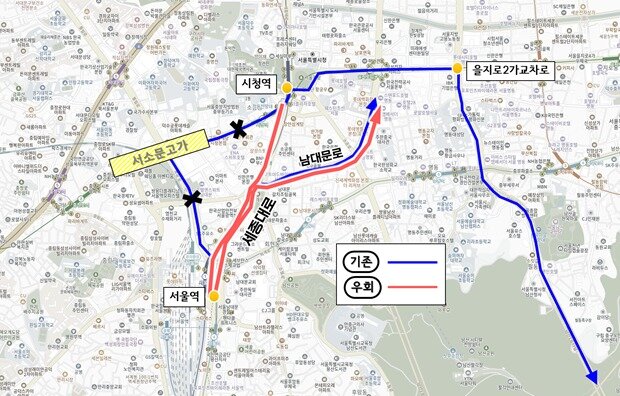 본문 이미지 - 경기도 광역노선 경로4 : 세종대로, 남대문로 경유 &#40;P9211&#41; 