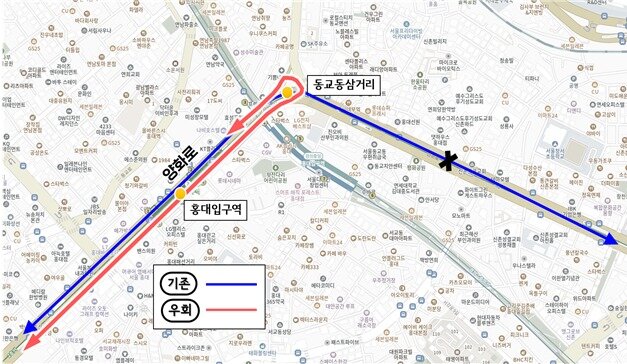 본문 이미지 - 인천시 광역노선  경로1 : 홍대입구역 회차 &#40;1000, 1100, 1101, 1200, 1400, 1500, 1601&#41; 