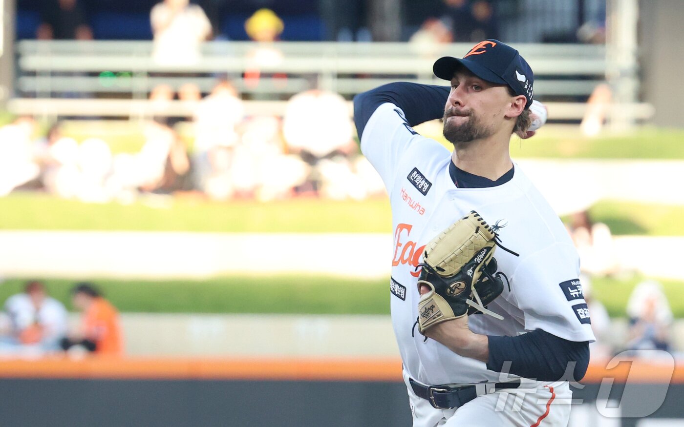 본문 이미지 - 한화 이글스 외국인 투수 라이언 와이스. 2025.8.19/뉴스1 ⓒ News1 김기남 기자