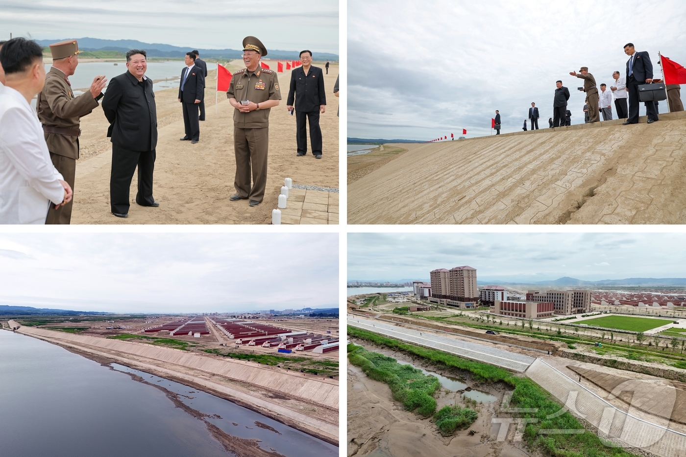 (평양 노동신문=뉴스1) = 북한 노동당 기관지 노동신문은 2일 "김정은 동지께서 지난 1일 위화도 온실종합농장 건설장과 신의주시·의주군의 섬지구 영구화제방 공사장을 현지지도했다" …