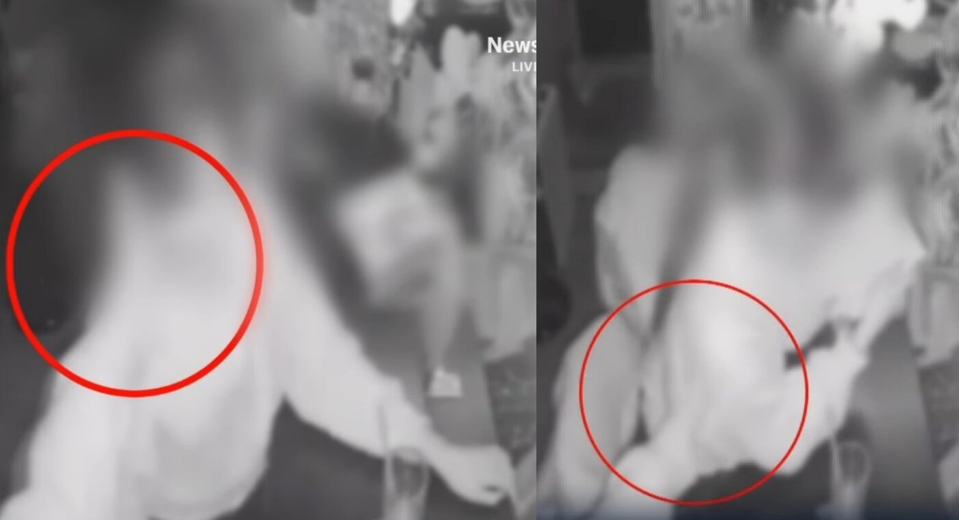 본문 이미지 - 남성이 피해 아동의 목과 등을 만지는 장면. &#40;채널A 갈무리&#41;