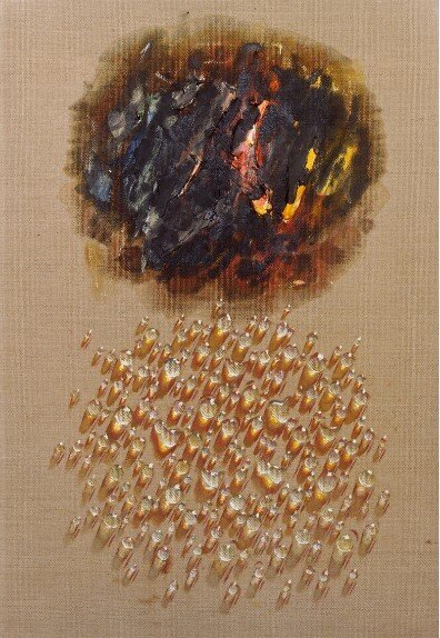 본문 이미지 - '물방울', 1986, 캔버스에 아크릴릭 물감, 유화 물감, 73&times;50cm, 개인 소장 (국립현대미술관 제공)