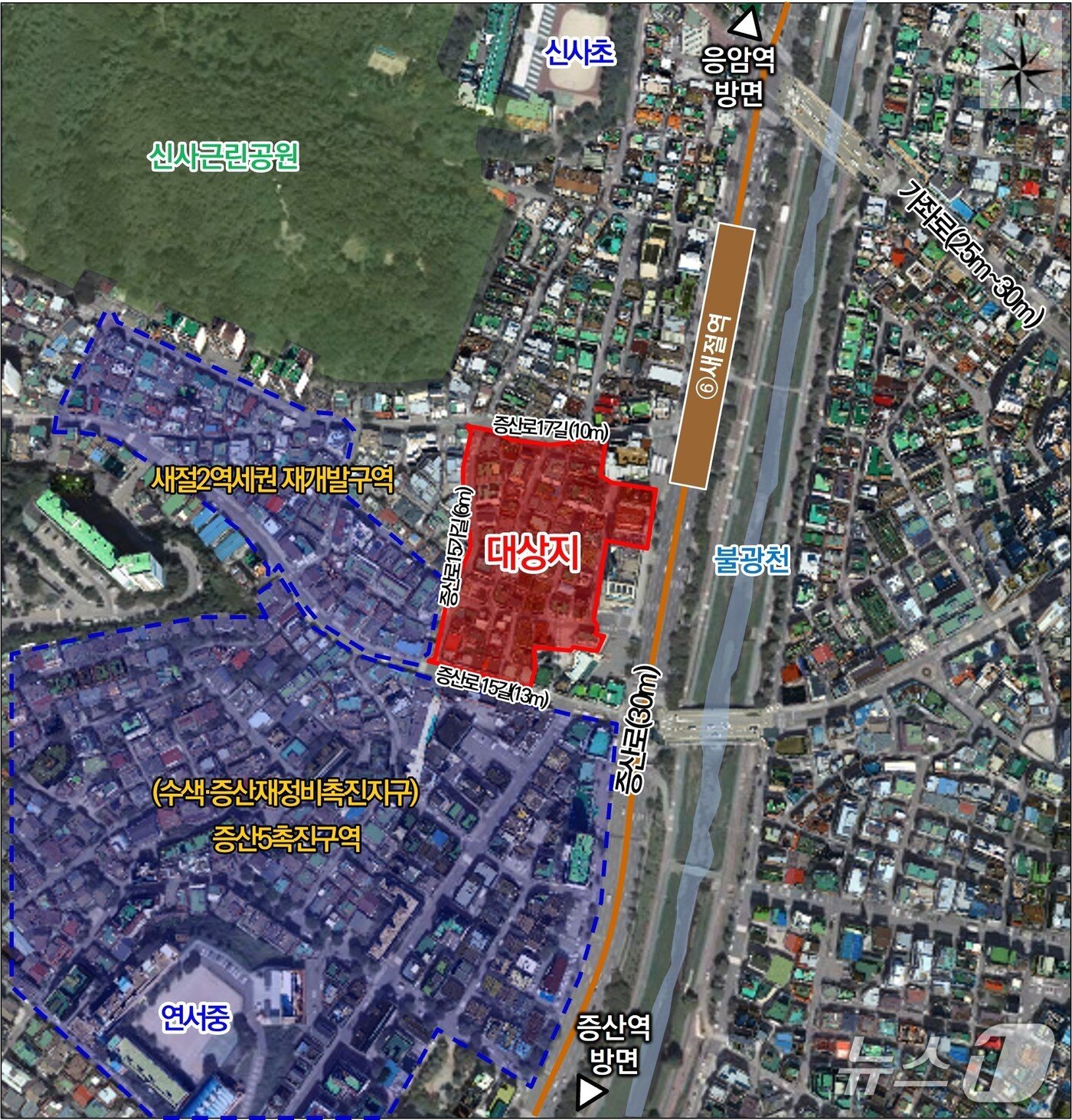 본문 이미지 - 은평구 새절역세권 대상지 위치도 &#40;서울시 제공&#41; 뉴스1 ⓒ News1