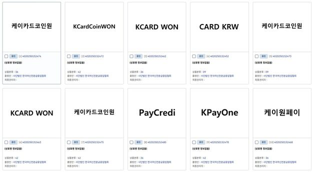 카드업계, 스테이블코인 공동 상표권 출원…'CARD KRW' 등 30종