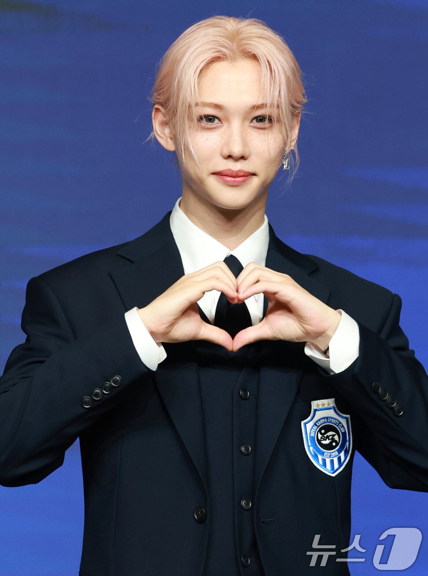 본문 이미지 - 스트레이 키즈&#40;Stray Kids&#41; 필릭스가 22일 오전 서울 영등포구 콘래드호텔에서 열린 네 번째 정규 앨범 ‘KARMA’ 기자간담회에 참석하고 있다. 2025.8.22/뉴스1 ⓒ News1 권현진 기자