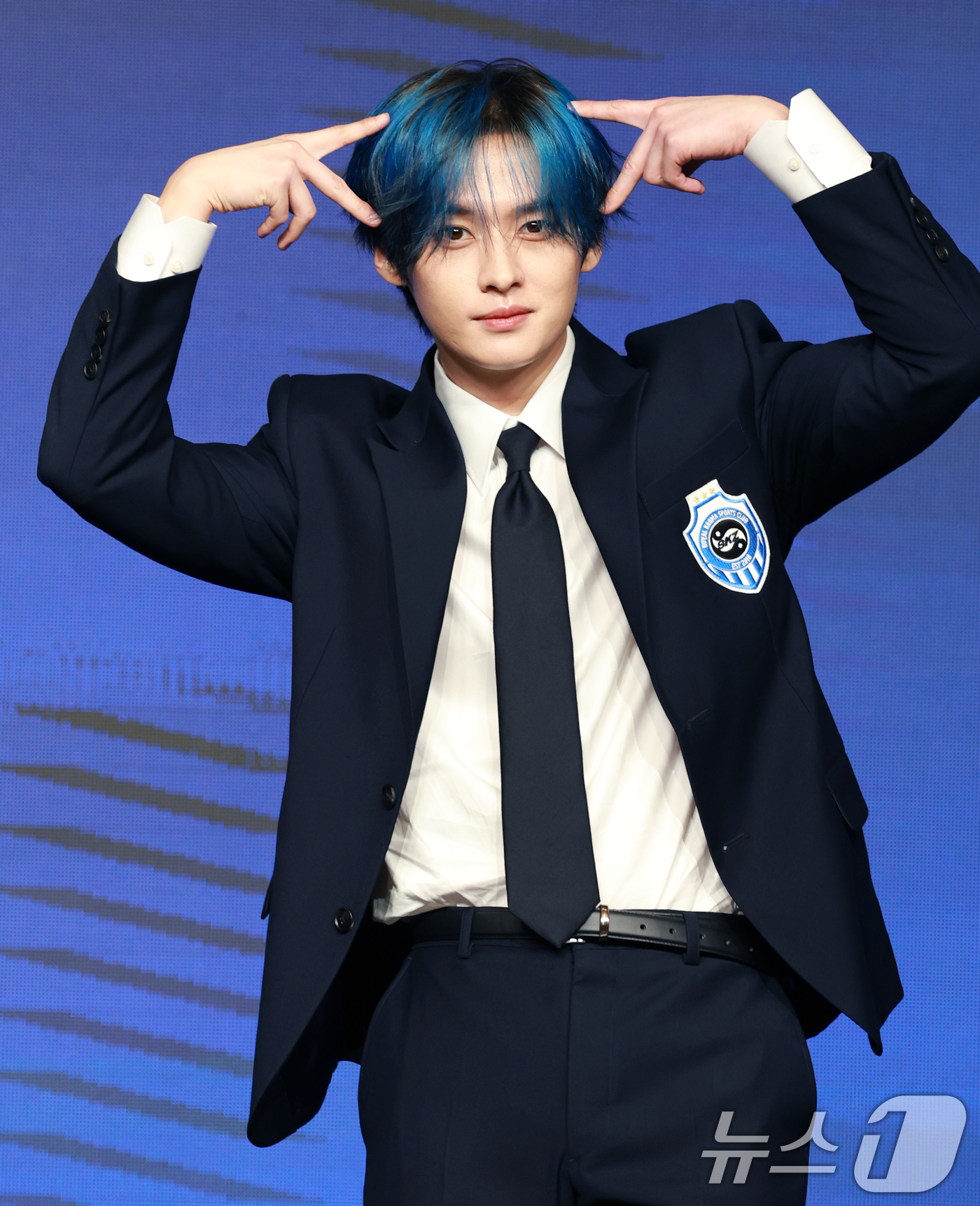 (서울=뉴스1) 권현진 기자 = 스트레이 키즈(Stray Kids) 리노가 22일 오전 서울 영등포구 콘래드호텔에서 열린 네 번째 정규 앨범 ‘KARMA’ 기자간담회에 참석해 포즈 …