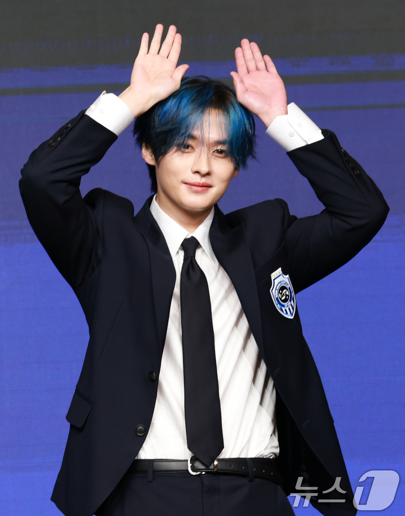 (서울=뉴스1) 권현진 기자 = 스트레이 키즈(Stray Kids) 리노가 22일 오전 서울 영등포구 콘래드호텔에서 열린 네 번째 정규 앨범 ‘KARMA’ 기자간담회에 참석해 포즈 …