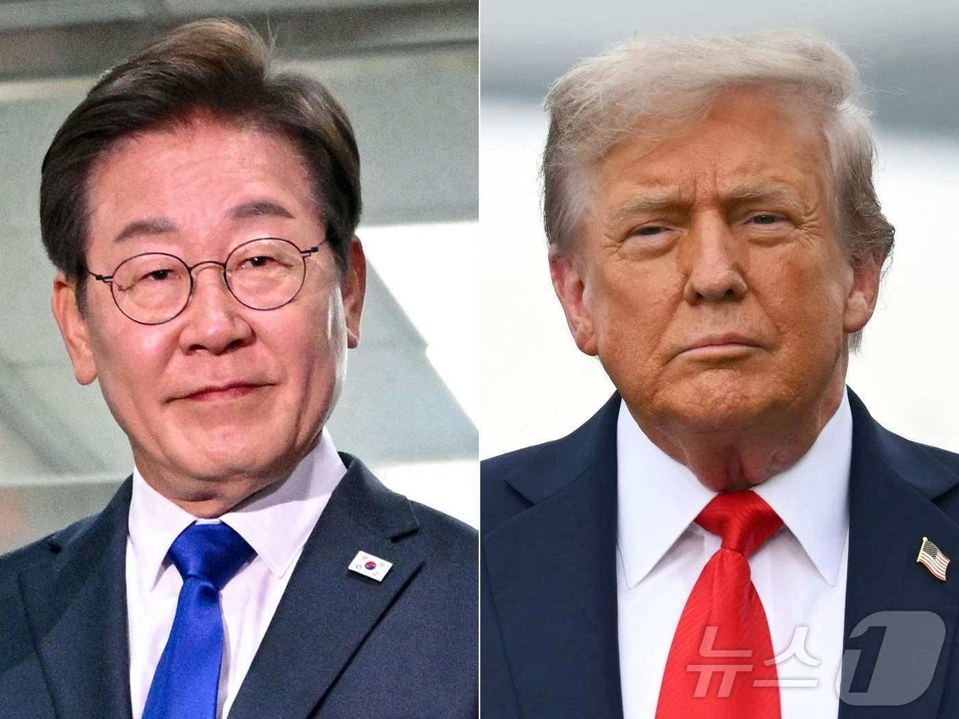 본문 이미지 - 이재명 대통령과 도널드 트럼프 미국 대통령. 양국 정상은 오는 25일&#40;현지시간&#41; 미국 워싱턴DC 백악관에서 정상회담을 가질 예정이다. 2025.08.22. ⓒ AFP=뉴스1 ⓒ News1 류정민 특파원