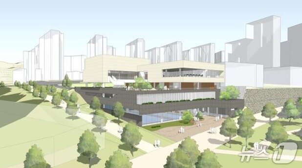 본문 이미지 - 강원 원주시가 내년 3월 원주기업도시에 개관할 목표로 추진 중인 서부복합체육센터의 조감도 자료. &#40;원주시 제공. 재판매 및 DB금지&#41; 2025.8.23/뉴스1