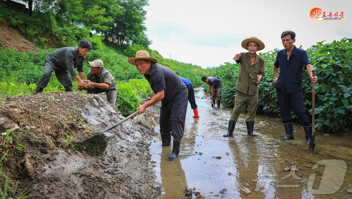 (평양 노동신문=뉴스1) = 북한 노동당 기관지 노동신문은 24일 "재해성기후는 계속된다"며 "긴장을 늦추지 말고 대응태세를 견지하자"고 당부했다. [국내에서만 사용가능. 재배포 …
