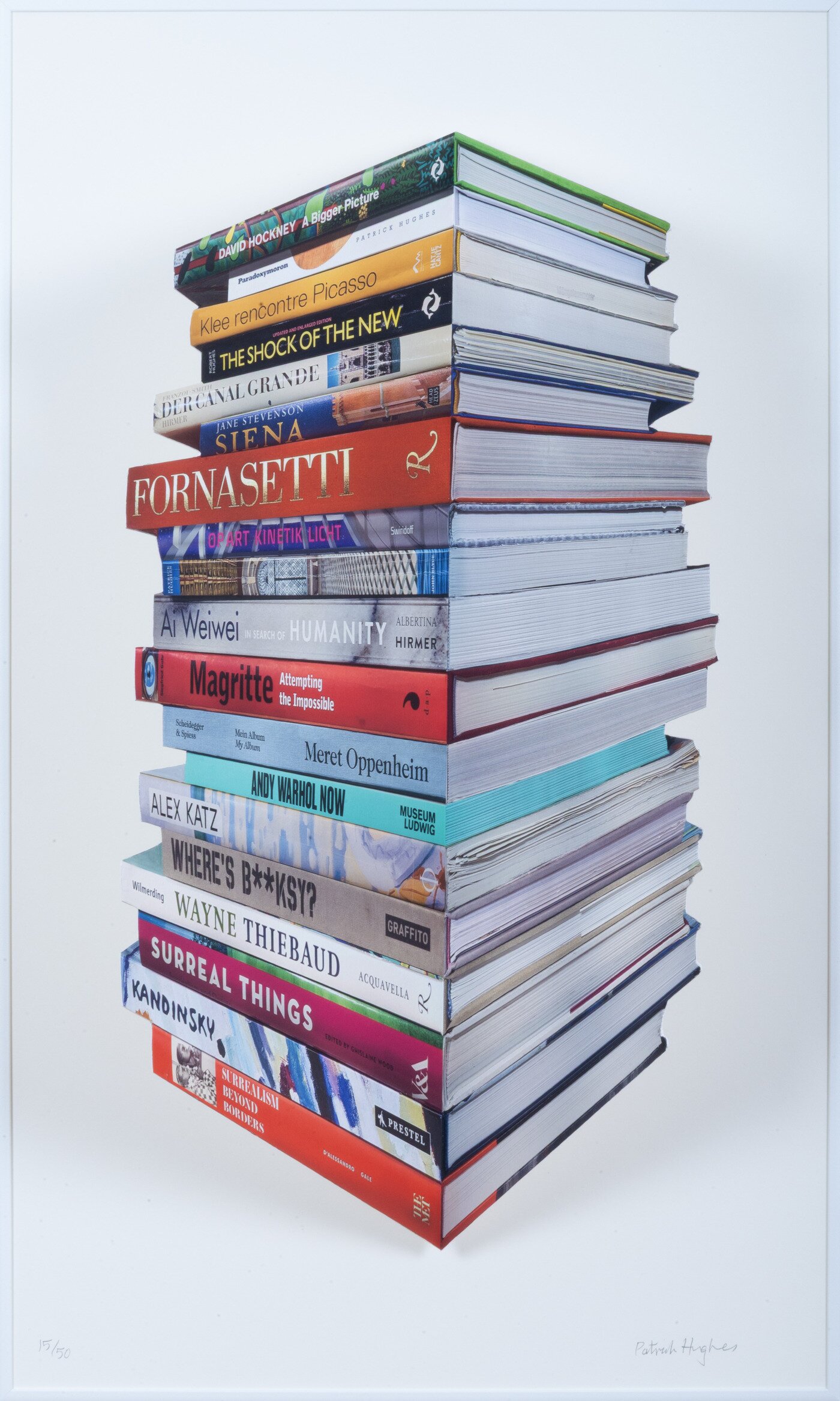 본문 이미지 - Bookstack, 2025, hand-painted multiple with archival inkjet, Ed. 15, 76.3 x 46.2 x 22.4 cm &#40;박여숙화랑 제공&#41;