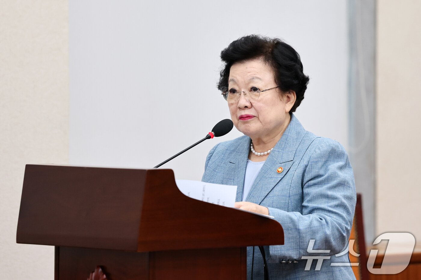 본문 이미지 - 이배용 국가교육위원회 위원장이 지난달 25일 오전 서울 여의도 국회에서 열린 국회 교육위원회 전체회의에서 제안 발언하고 있다. 2025.8.25/뉴스1 ⓒ News1 이승배 기자