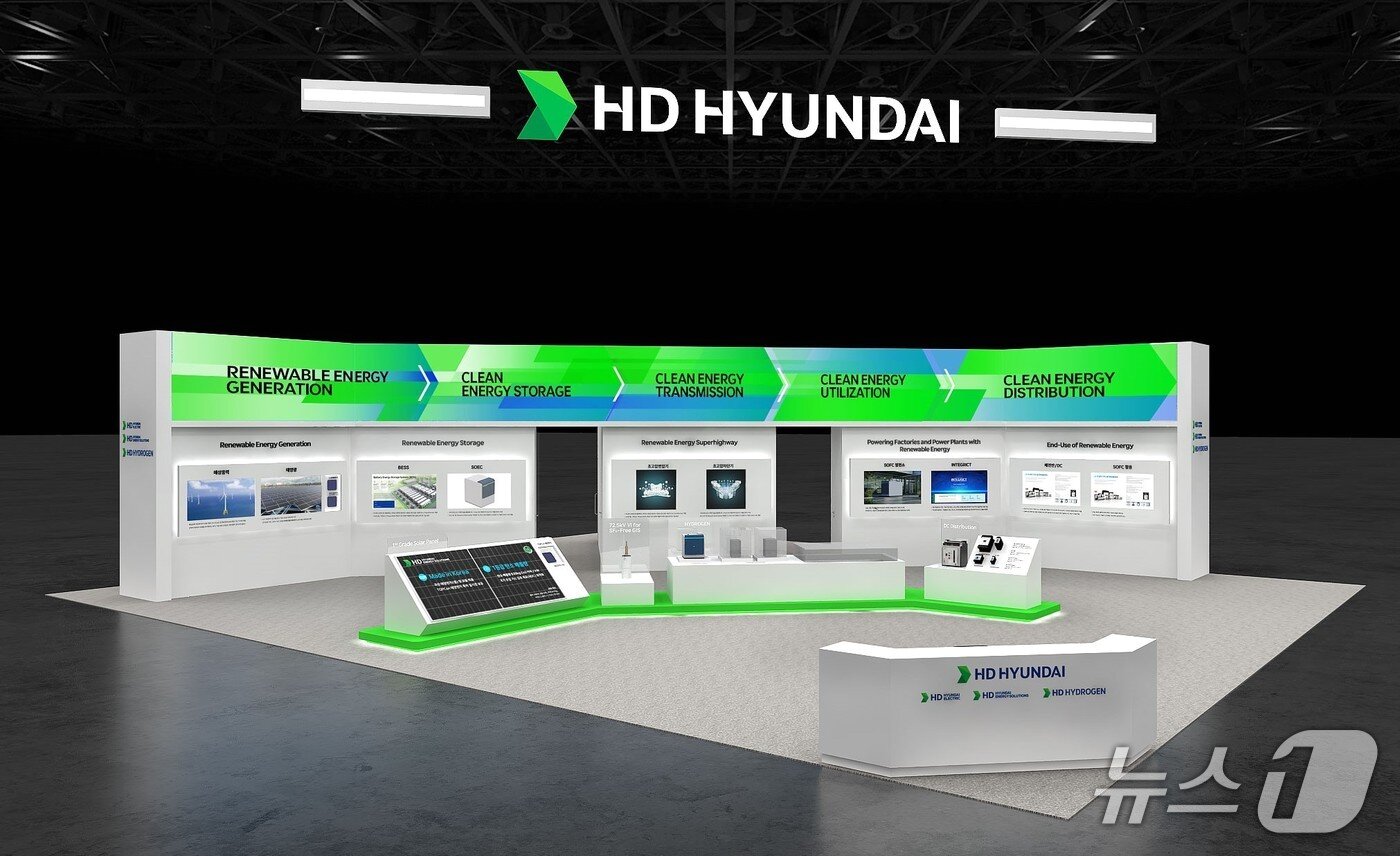 본문 이미지 - HD현대 &#39;2025 기후산업국제박람회‘ 부스 조감도&#40;HD현대 제공&#41;