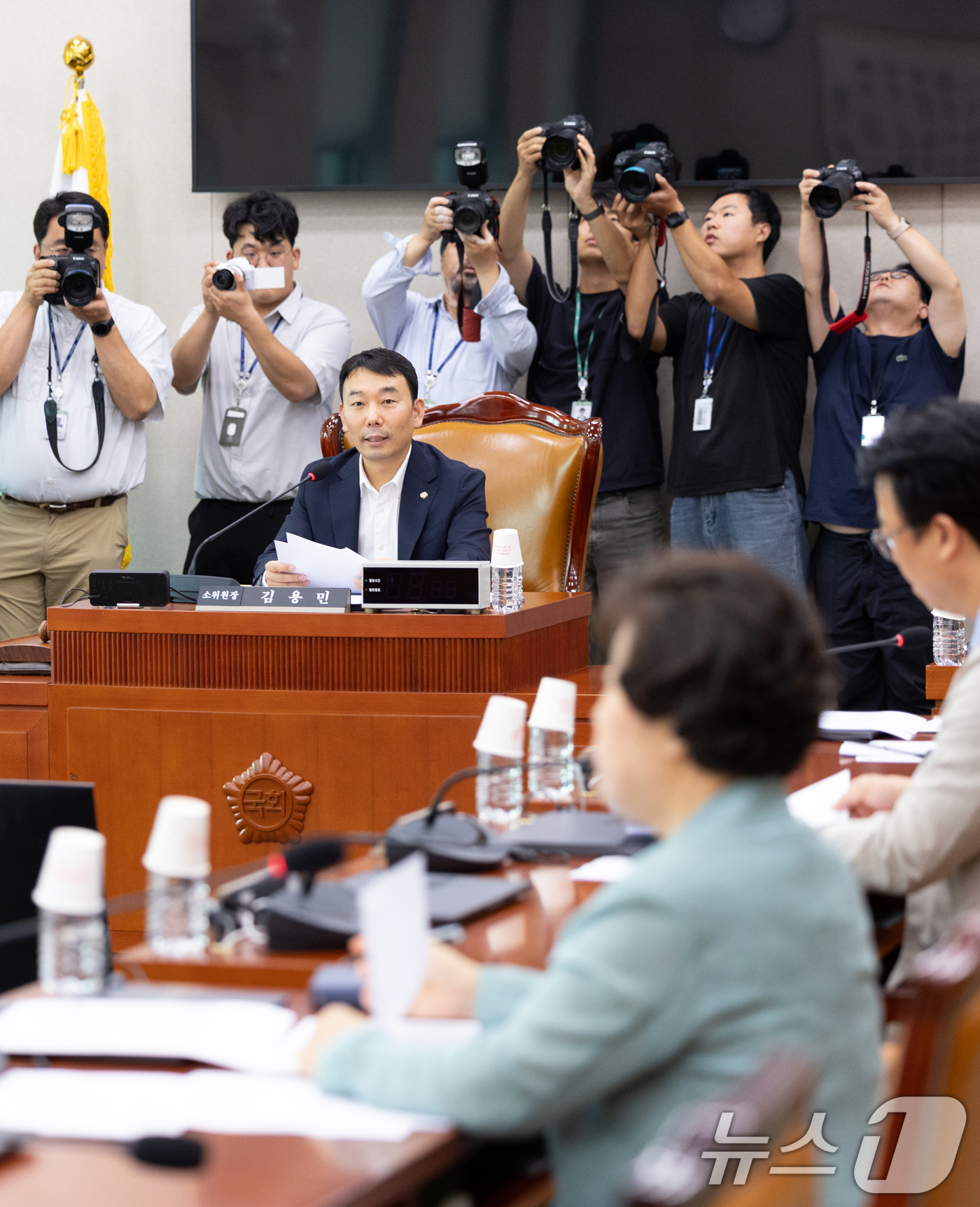 (서울=뉴스1) 이승배 기자 = 김용민 국회 법제사법위원회 법안심사 제1소위원장이 25일 서울 여의도 국회에서 제428회 국회(임시회) 소위원회를 주재하고 있다. 2025.8.25 …