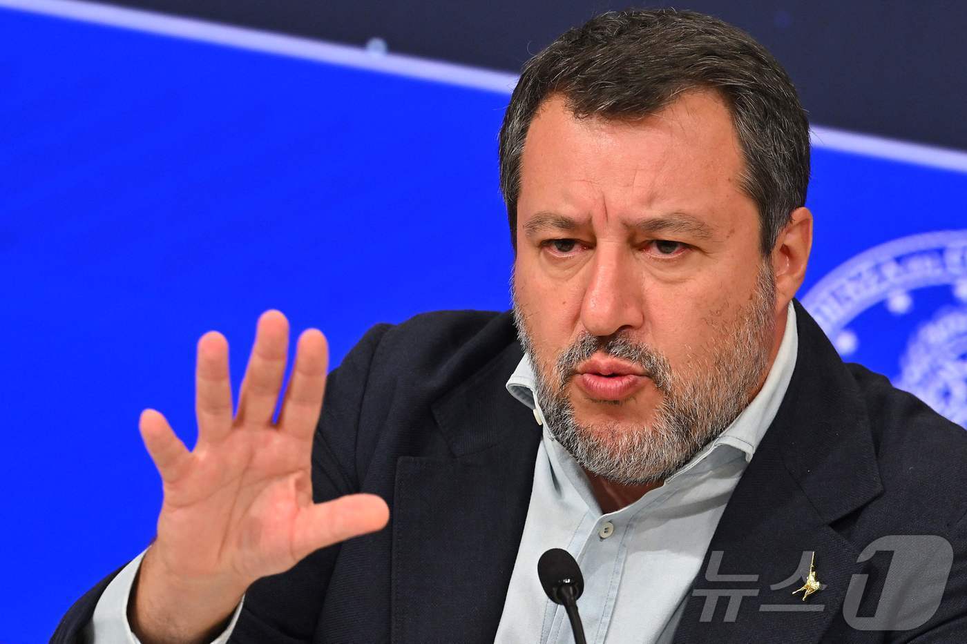 본문 이미지 - 마테오 살비니 이탈리아 부총리. 2025.08.06 ⓒ AFP=뉴스1 ⓒ News1 이지예 객원기자