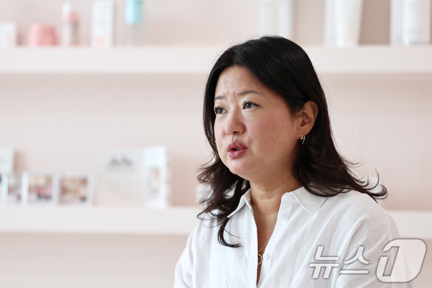 본문 이미지 - 정새라 랜딩인터내셔널 대표가 서울 성동구 한국지사에서 뉴스1과 인터뷰하고 있다. 2025.8.25/뉴스1 ⓒ News1 구윤성 기자