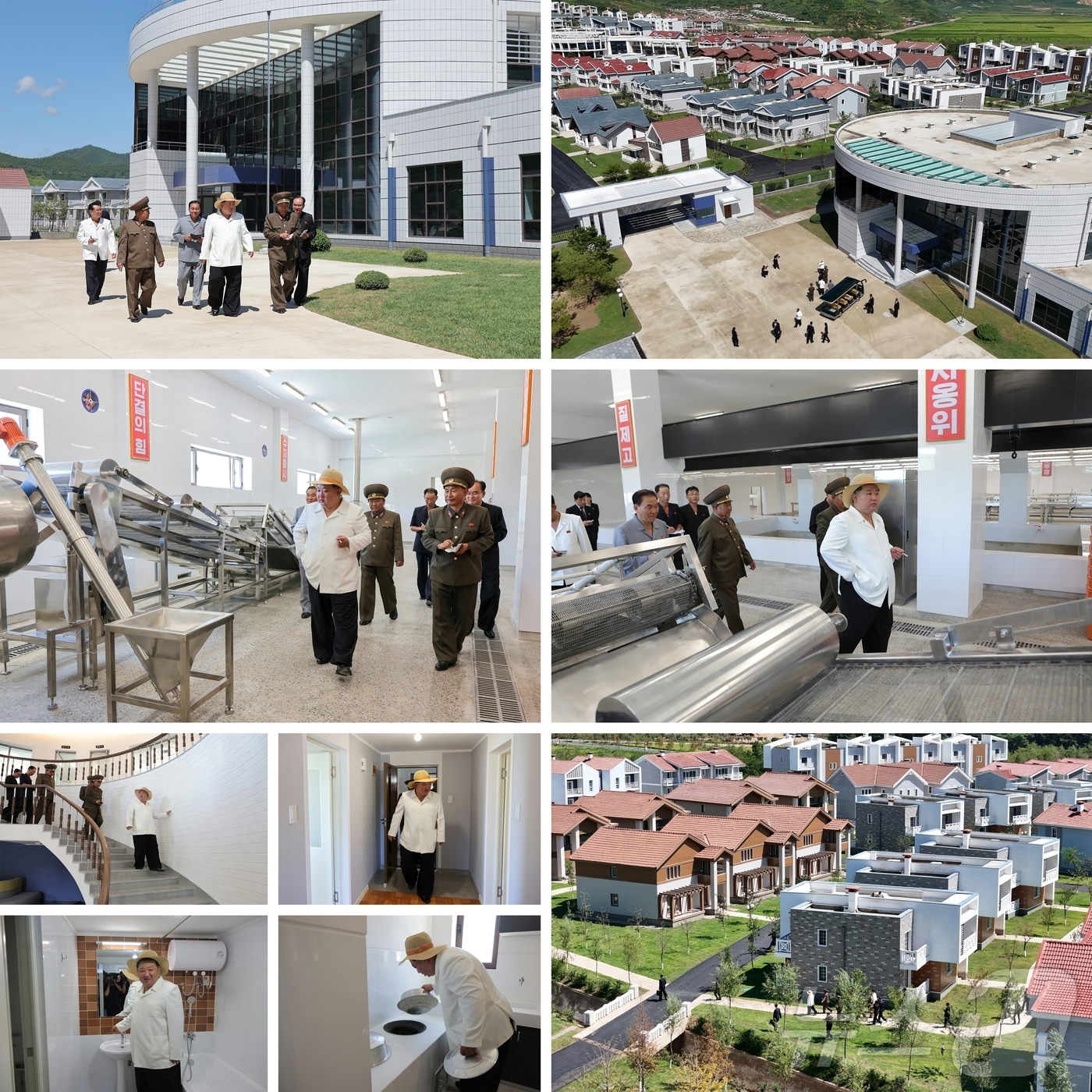 (평양 노동신문=뉴스1) = 북한 노동당 기관지 노동신문은 27일 "김정은 동지께서 8월 26일 완공된 낙원군 바닷가 양식사업소와 어촌문화주택지구를 돌아보시었다"고 보도했다. [국 …