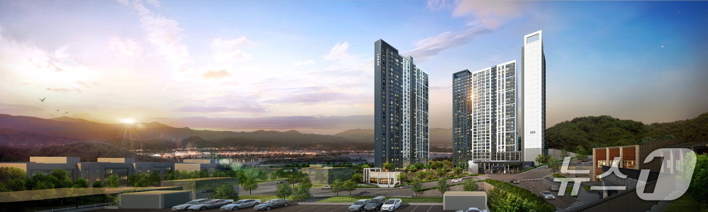 본문 이미지 - ‘춘천 레이크시티 2차 아이파크’ 투시도.&#40;업체 제공, 재판매 및 DB금지&#41;