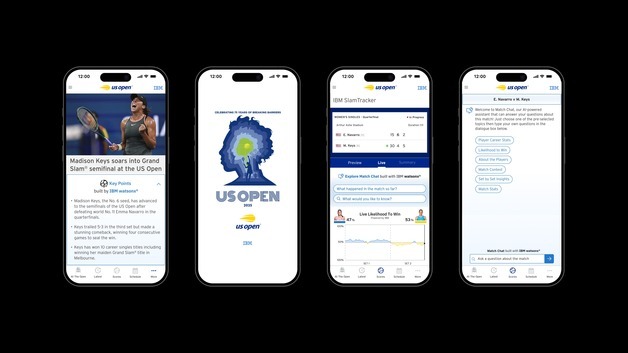 "AI로 US오픈 팬 경험 혁신"…IBM '매치 챗·슬램트래커' 도입