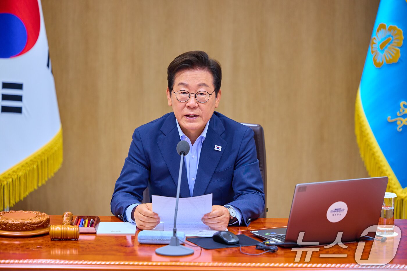 본문 이미지 - 이재명 대통령이 29일 서울 용산 대통령실 청사에서 열린 임시 국무회의에서 발언을 하고 있다. &#40;대통령실 제공. 재판매 및 DB 금지&#41; 2025.8.29/뉴스1 ⓒ News1 이재명 기자