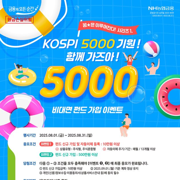 NH농협은행, '코스피 5000 기원' 비대면 펀드 가입 이벤트 실시