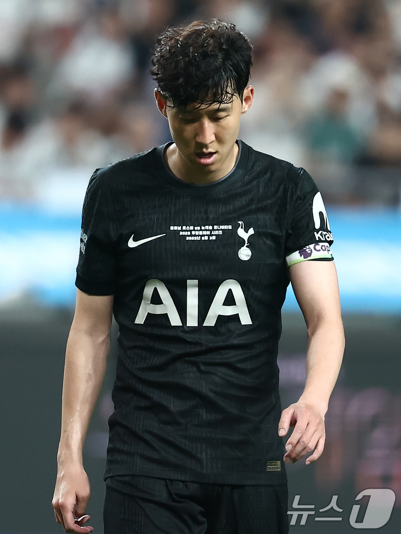 (서울=뉴스1) 김민지 기자 = 3일 오후 서울 마포구 서울월드컵경기장에서 열린 쿠팡플레이 시리즈 토트넘 홋스퍼와 뉴캐슬 유나이티드의 경기 후반전에서 토트넘 손흥민이 공격에 실패하 …