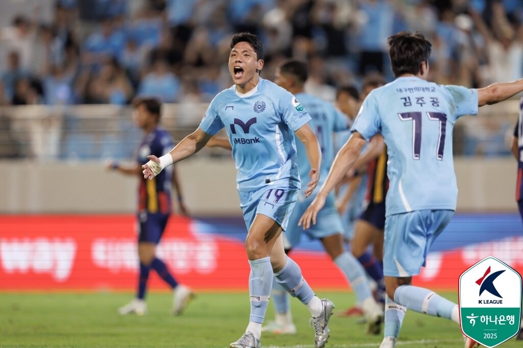 본문 이미지 - 대구FC의 공격수 박대훈. &#40;한국프로축구연맹 제공&#41;