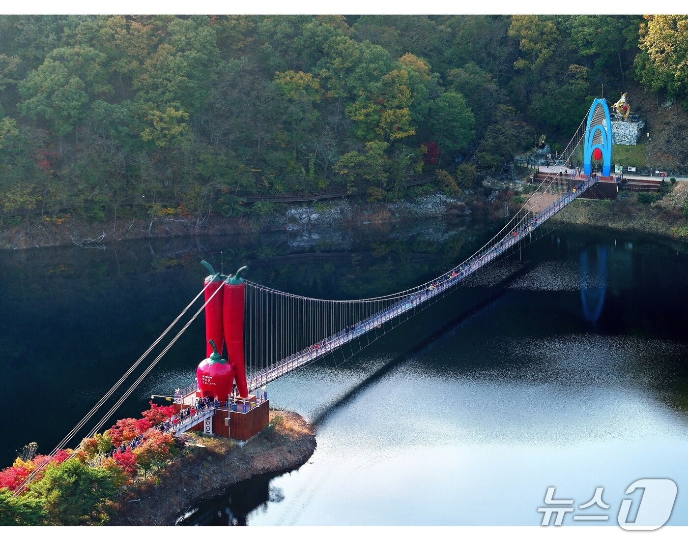 본문 이미지 - 청양 천장호 출렁다리(충남도 제공) /뉴스1