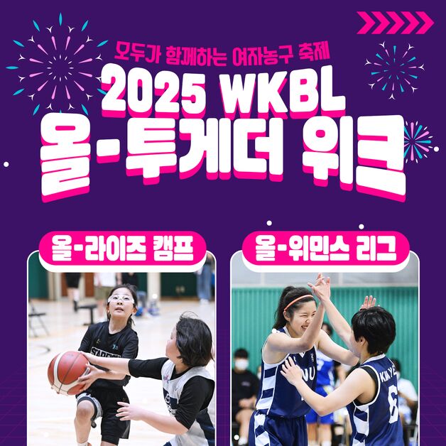 여자농구 국대에게 레슨 받아볼까?…'2025 WKBL 올-투게더 위크' 개최