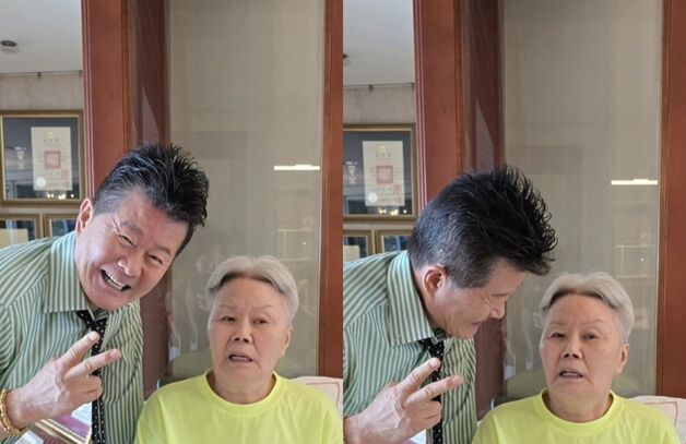 "건강하게 잘 있어요"…태진아, '치매 투병' 아내 옥경이와 반가운 투샷