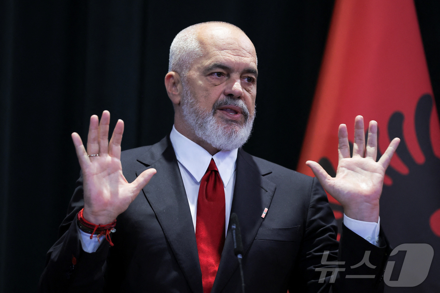 (티라나 로이터=뉴스1) 윤다정 기자 = 에디 라마 알바니아 총리. 2025.05.17.ⓒ 로이터=뉴스1