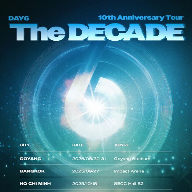 데이식스, 데뷔 10주년 기념 투어 일정 발표…개최지 계속 추가