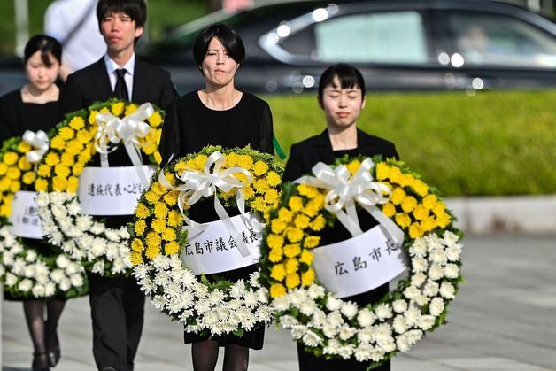 日, 히로시마 원폭투하 80년 기념식…이시바 "핵없는 세계" 호소