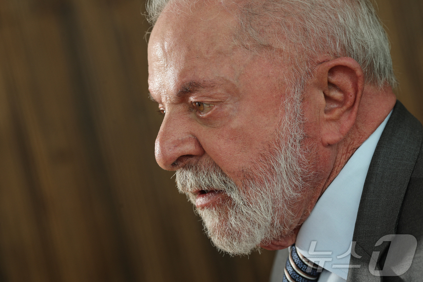 (브라질리아 로이터=뉴스1) 윤다정 기자 = 6일(현지시간) 루이스 이나시우 룰라 다시우바 브라질 대통령이 브라질리아 알보라다 궁에서 로이터와 인터뷰하고 있다. 2025.08.06 …