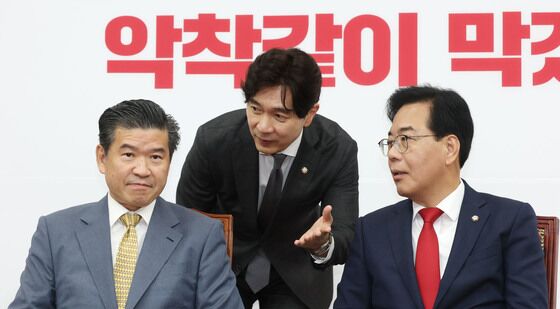 송언석 비대위원장, 제임스 김 암참 회장 면담