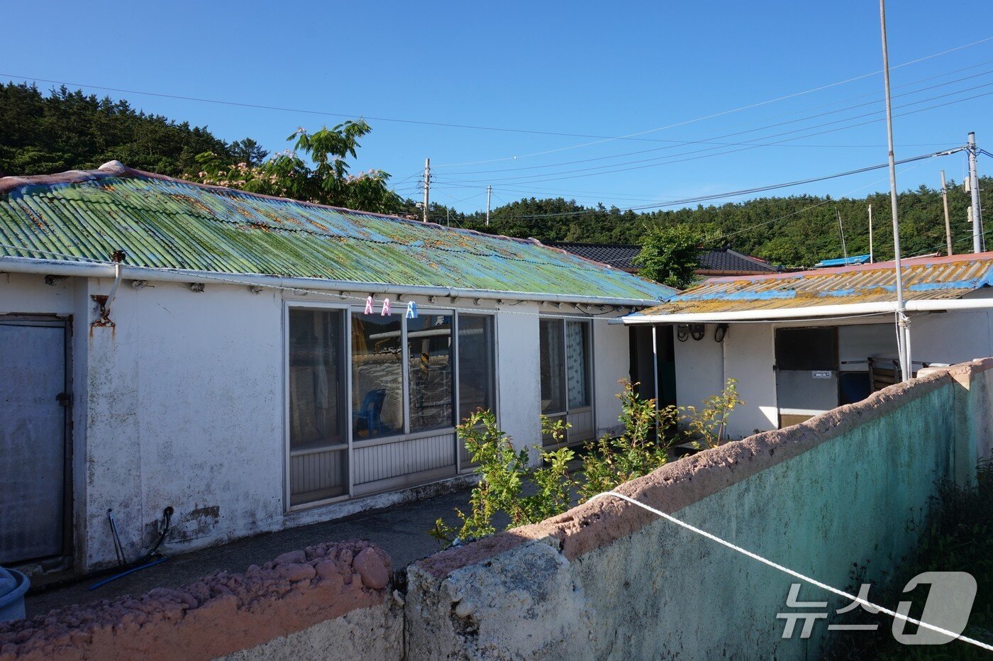 본문 이미지 - 석면 슬레이트로 지붕을 인 나배도 가옥. 2025.8.8/뉴스1 ⓒ News1 조영석 기자 