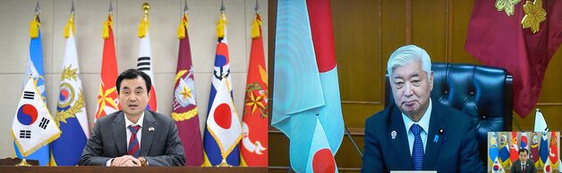 안규백 국방, 日 방위대신과 화상 공조 통화…"국방 협력 방안 논의"