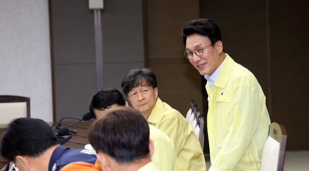 국가테러대책위원회 참석하는 김민석 국무총리
