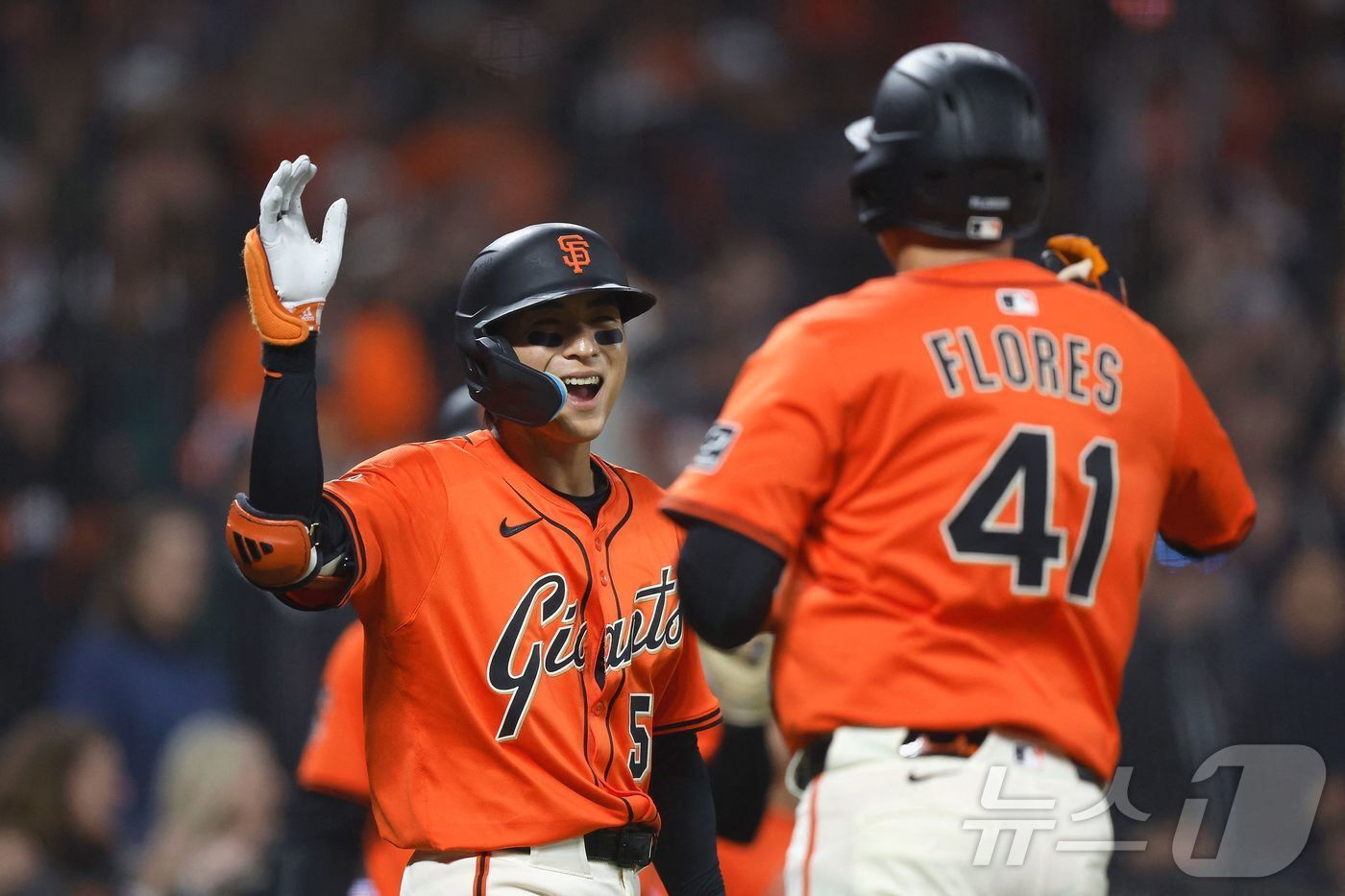 본문 이미지 - 샌프란시스코 자이언츠 외야수 이정후가 9일(한국시간) 열린 2025 메이저리그 워싱턴 내셔널스와 홈 경기에서 4타수 1안타 2득점으로 활약했다. ⓒ AFP=뉴스1