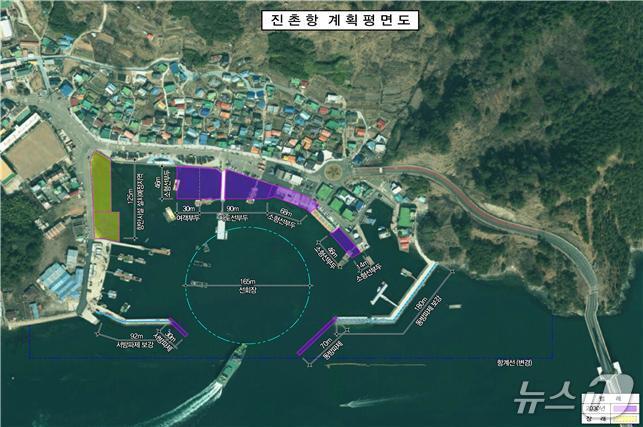 본문 이미지 - 진촌항 계획평면도(해양수산부 제공)