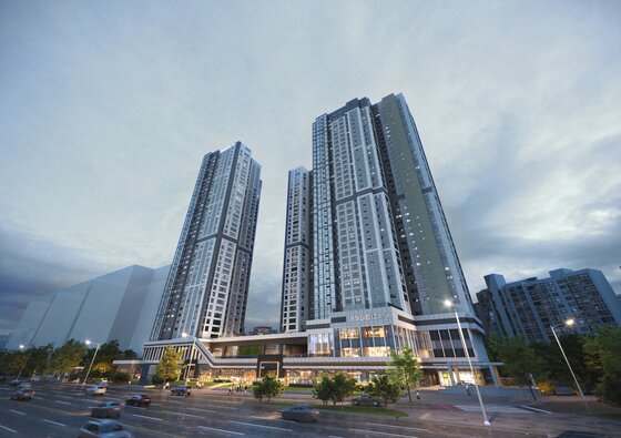 본문 이미지 - 대우건설 망포역 푸르지오 르마크 투시도.(대우건설 제공)뉴스1 ⓒ News1