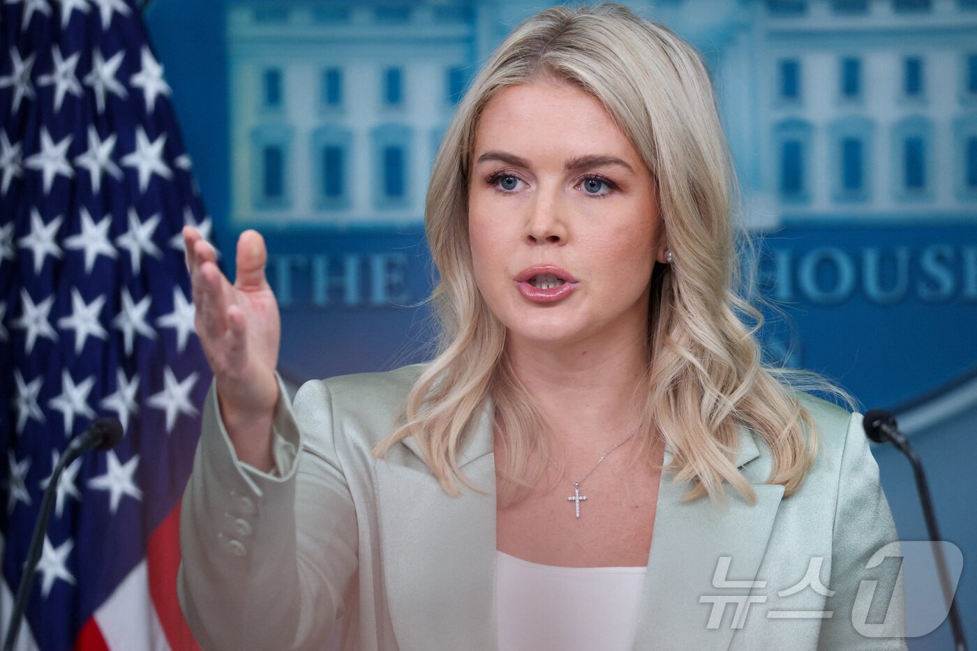 본문 이미지 - 캐롤라인 레빗 백악관 대변인. ⓒ 로이터=뉴스1 ⓒ News1 류정민 특파원