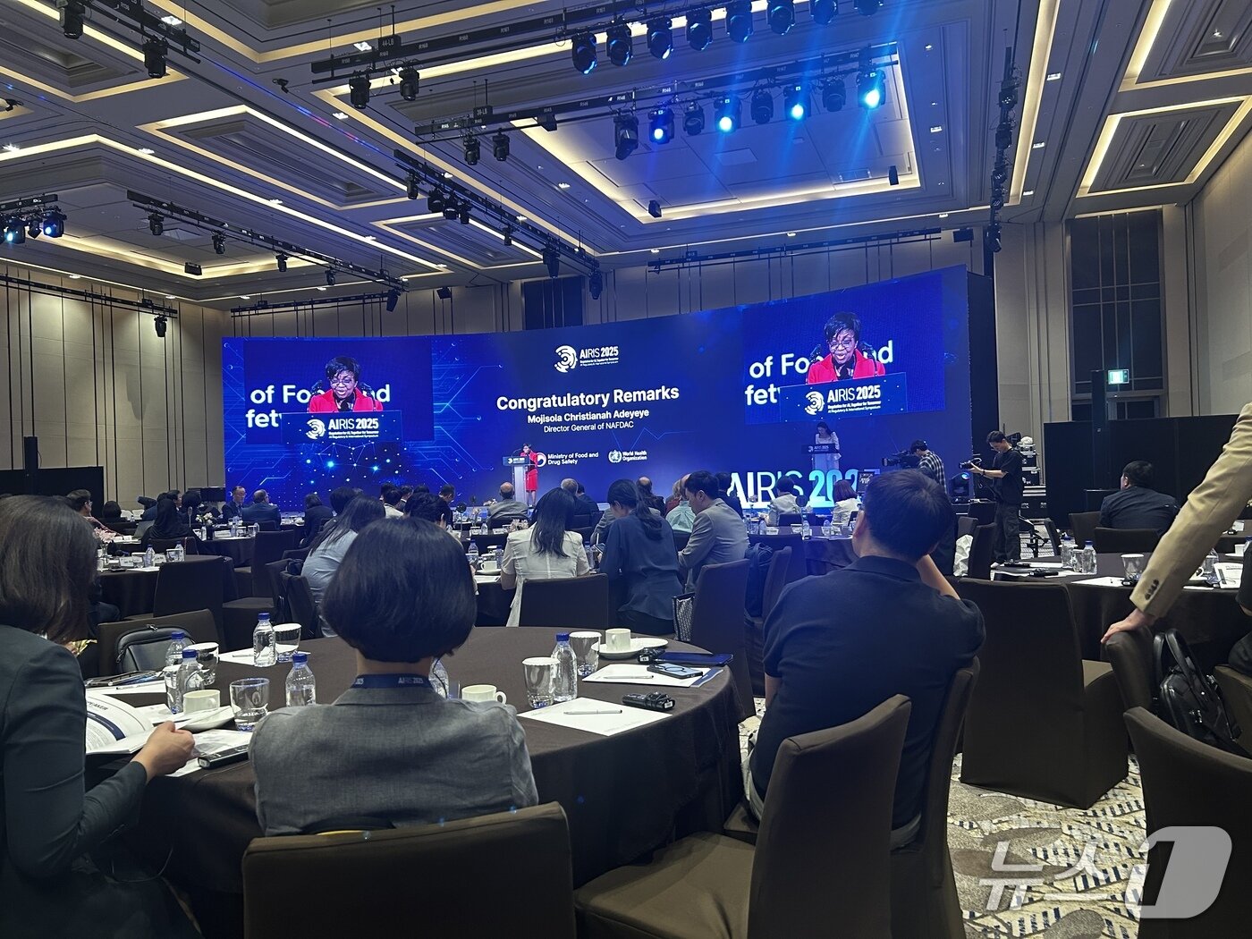 본문 이미지 -  10일 인천 중구 인스파이어 호텔에서 열린 &#39;AIRIS 2025&#39; 행사 전경. 2025.9.10/뉴스1 ⓒ News1 문대현 기자