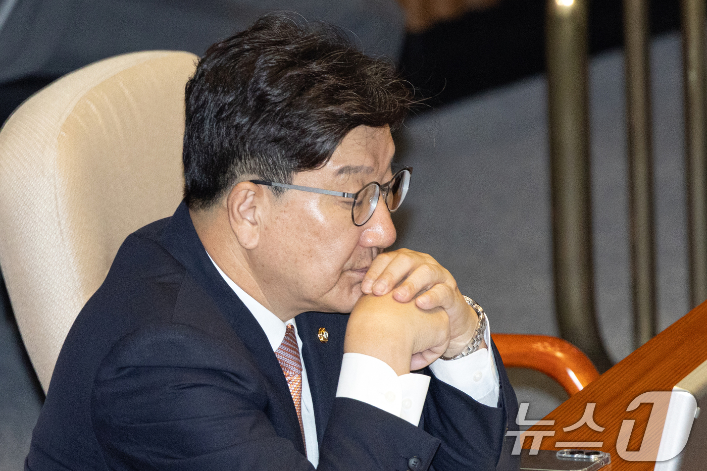 (서울=뉴스1) 이승배 기자 = 권성동 국민의힘 의원이 10일 오전 서울 여의도 국회에서 열린 제429회국회(정기회) 제3차 본회의에 참석해 있다. 2025.9.10/뉴스1