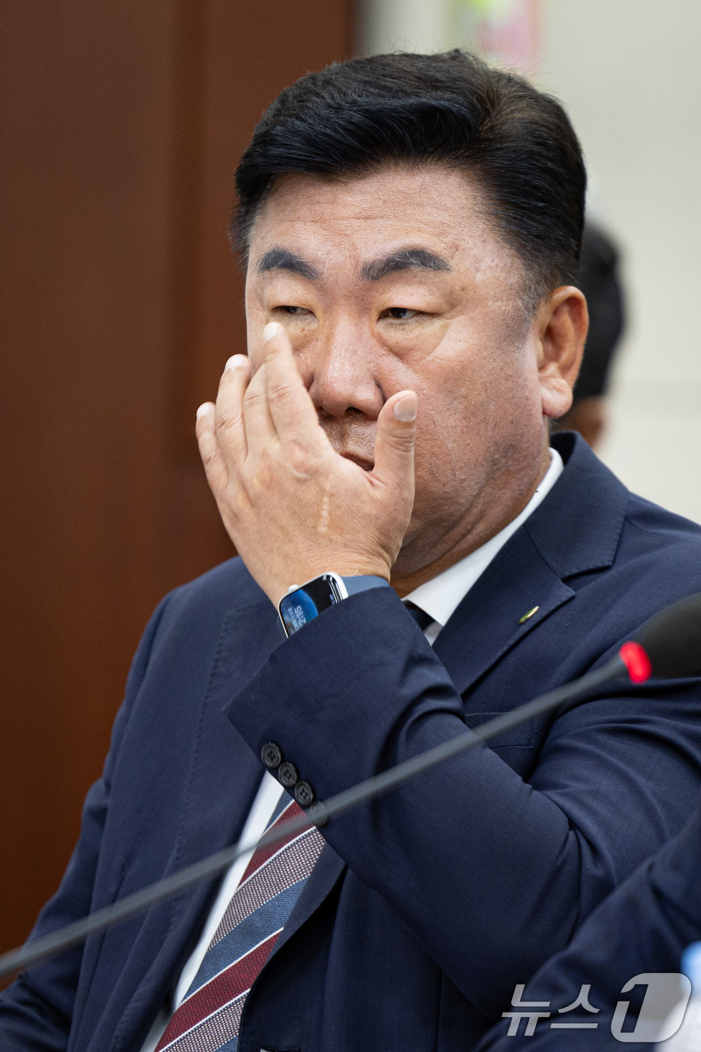 (서울=뉴스1) 유승관 기자 = 이범석 청주시장이 10일 서울 여의도 국회에서 열린 제429회 국회(정기회) 행정안전위원회 오송 지하차도 참사 진상규명 및 재발방지 대책마련을 위한 …