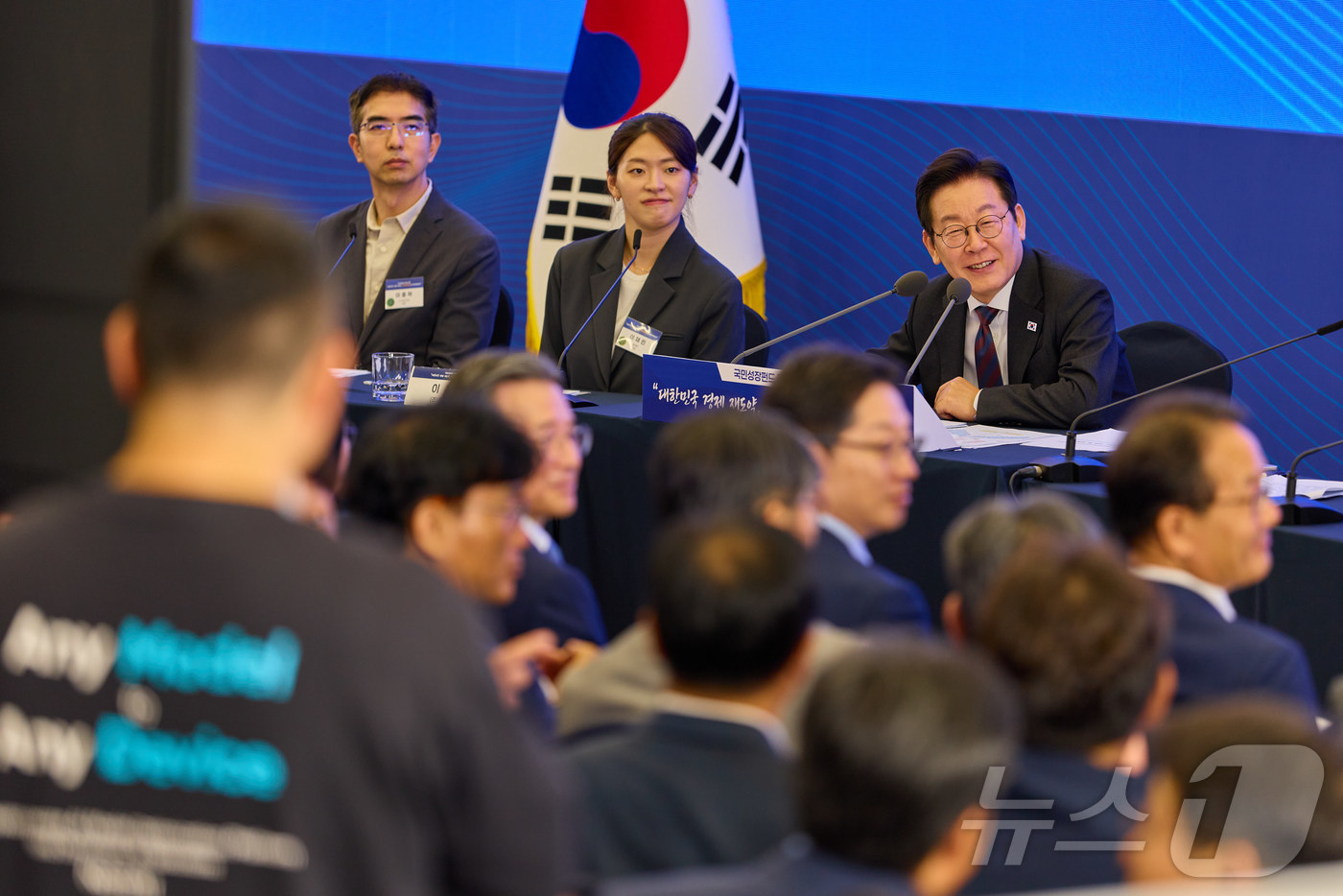 (서울=뉴스1) 이재명 기자 = 이재명 대통령이 10일 서울 마포구 프론트원에서 열린 국민성장펀드 보고대회에서 발언을 하고 있다. (대통령실 제공. 재판매 및 DB 금지) 2025 …