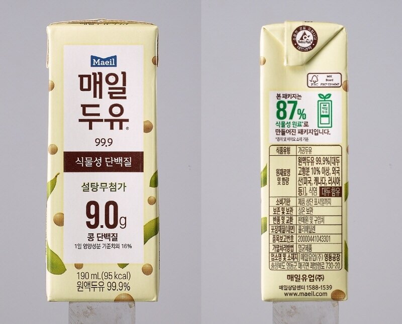 본문 이미지 - 테트라팩 차세대 멸균팩이 적용되는 매일유업 '매일두유' 이미지  / 사진=테트라팩 코리아 제공