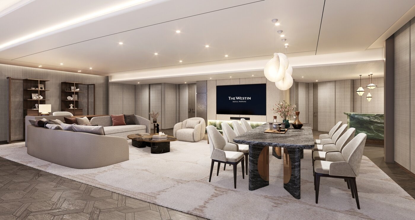 본문 이미지 -  웨스틴 서울 파르나스 프레지덴셜 스위트.(파르나스호텔 제공).
