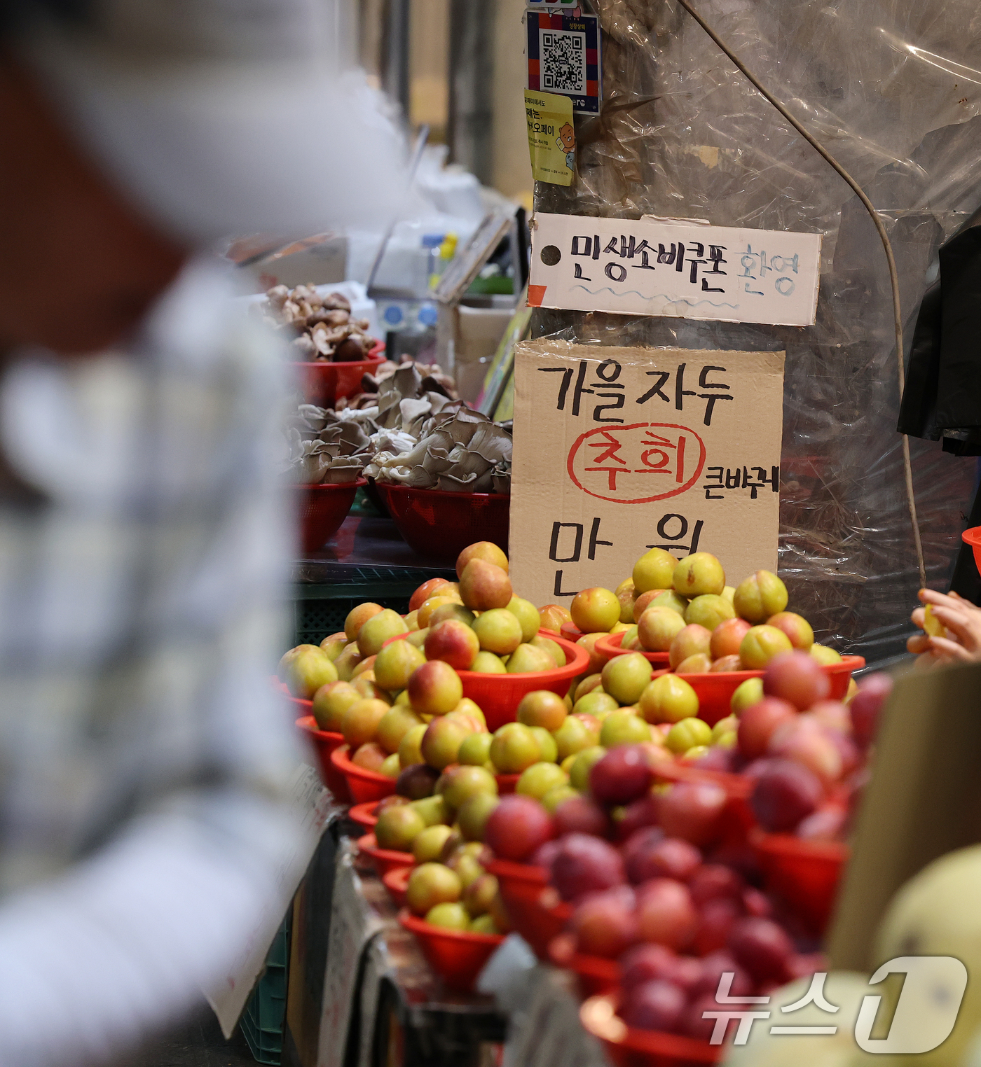 (서울=뉴스1) 오대일 기자 = 2차 민생회복 소비쿠폰 지급을 앞둔 12일 오후 서울 동대문구 청량리 종합시장에 민생회복 소비쿠폰 사용가능 안내문이 붙어 있다.정부는 오는 22일부 …