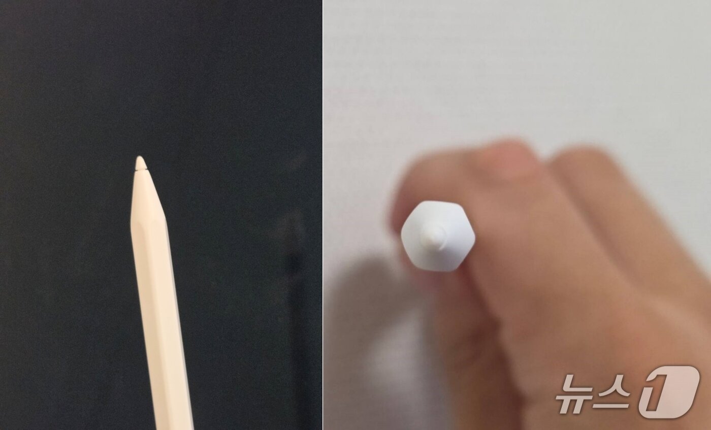 본문 이미지 - 갤럭시탭S11 시리즈의 새로운 S펜. 연필과 같은 육각형 모양이다. 2025.09.12/뉴스1 ⓒNews1 김정현 기자